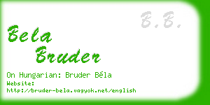 bela bruder business card